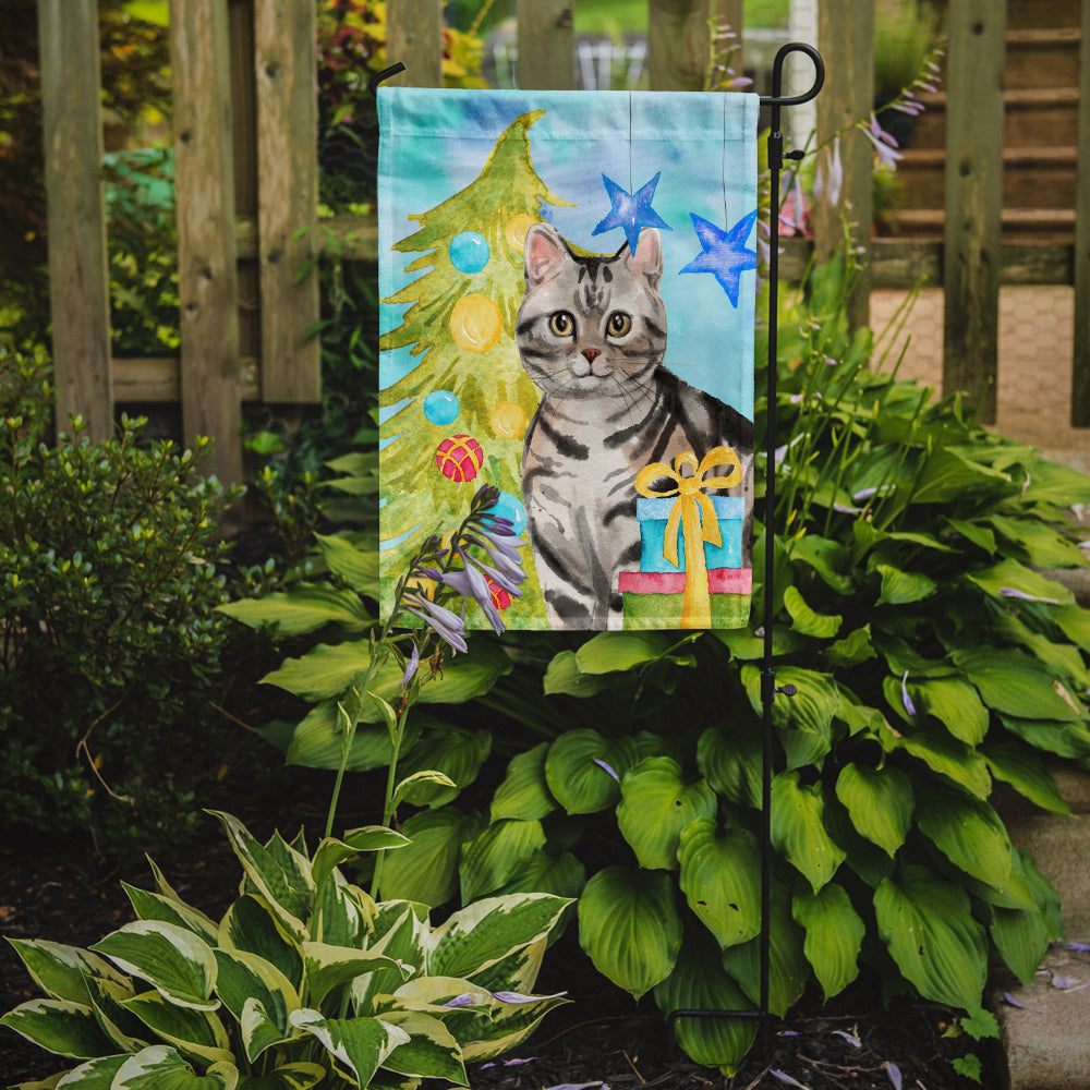 American Shorthair Christmas Presents Garden Flag Mailbox Decorative Yard Banner Outside Patio Artwork for Flower Beds, Garden Size, Multicolor