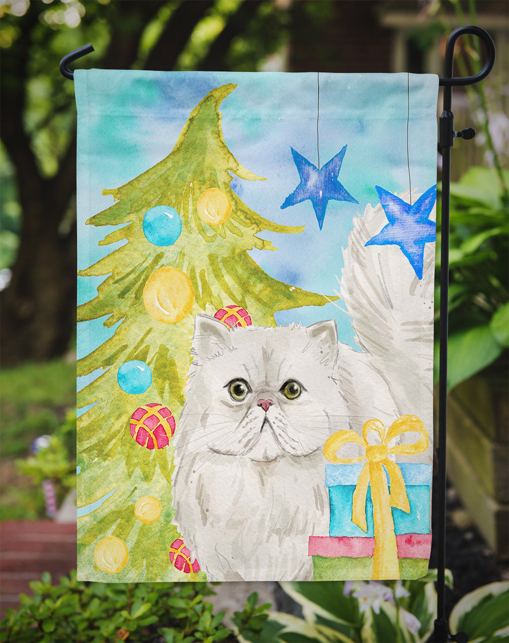 Persian Christmas Presents Garden Flag Mailbox Decorative Yard Banner Outside Patio Artwork for Flower Beds, Garden Size, Multicolor