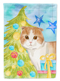 Scottish Fold Christmas Presents Garden Flag Mailbox Decorative Yard Banner Outside Patio Artwork for Flower Beds, Garden Size, Multicolor