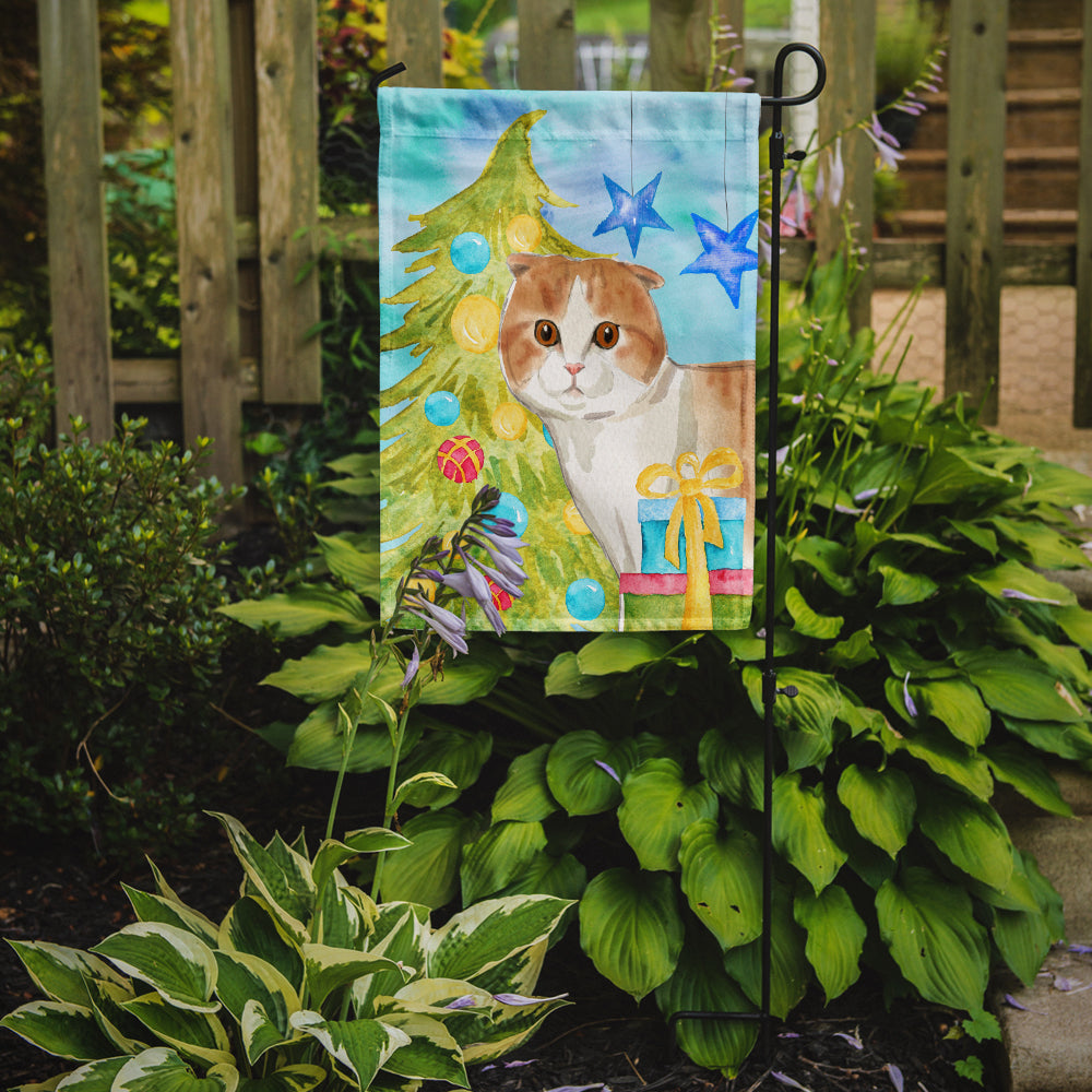 Scottish Fold Christmas Presents Garden Flag Mailbox Decorative Yard Banner Outside Patio Artwork for Flower Beds, Garden Size, Multicolor