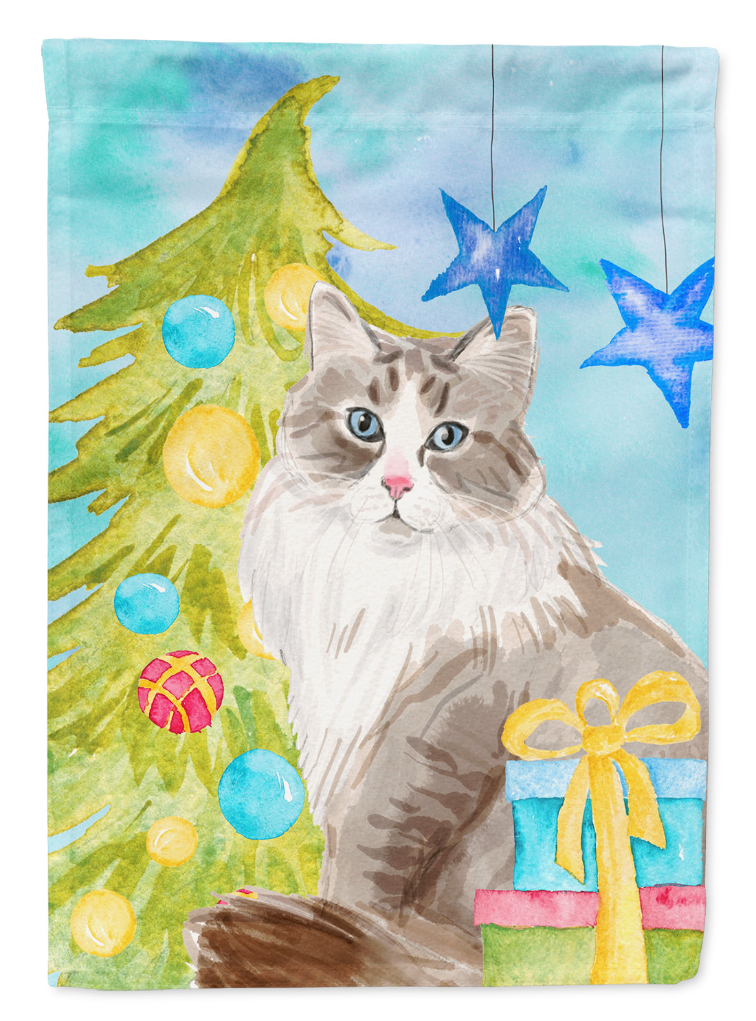 Siberian Christmas Presents Garden Flag Mailbox Decorative Yard Banner Outside Patio Artwork for Flower Beds, Garden Size, Multicolor