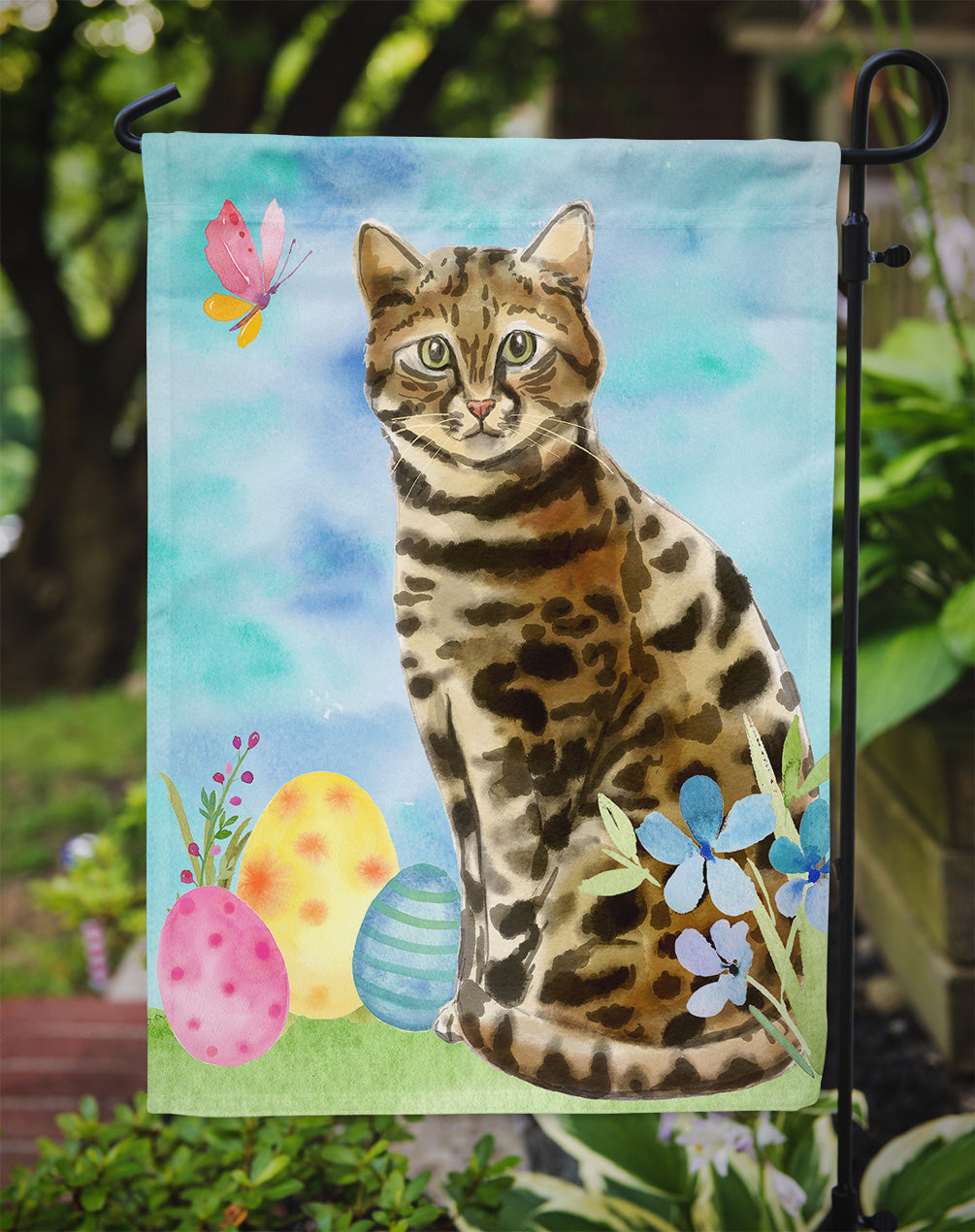 Bengal Easter Eggs Garden Flag Mailbox Decorative Yard Banner Outside Patio Artwork for Flower Beds, Garden Size, Multicolor