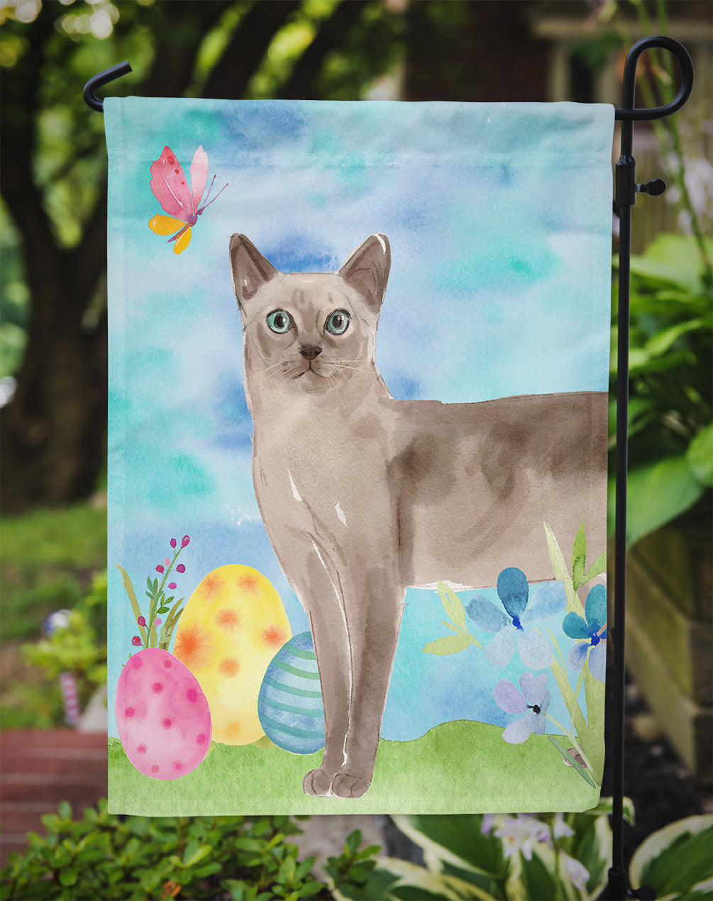 Tonkinese Easter Eggs Garden Flag Mailbox Decorative Yard Banner Outside Patio Artwork for Flower Beds, Garden Size, Multicolor