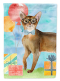 Abyssinian Happy Birthday Garden Flag Mailbox Decorative Yard Banner Outside Patio Artwork for Flower Beds, Garden Size, Multicolor