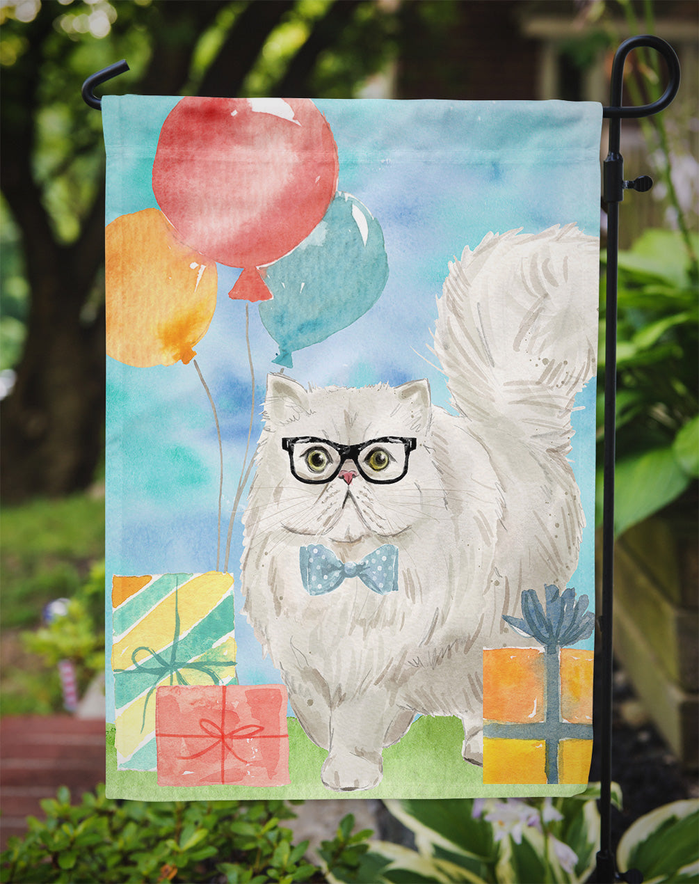 Persian Happy Birthday Garden Flag Mailbox Decorative Yard Banner Outside Patio Artwork for Flower Beds, Garden Size, Multicolor