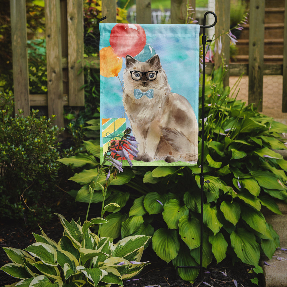 Ragdoll Happy Birthday Garden Flag Mailbox Decorative Yard Banner Outside Patio Artwork for Flower Beds, Garden Size, Multicolor