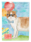 Scottish Fold Happy Birthday Garden Flag Mailbox Decorative Yard Banner Outside Patio Artwork for Flower Beds, Garden Size, Multicolor
