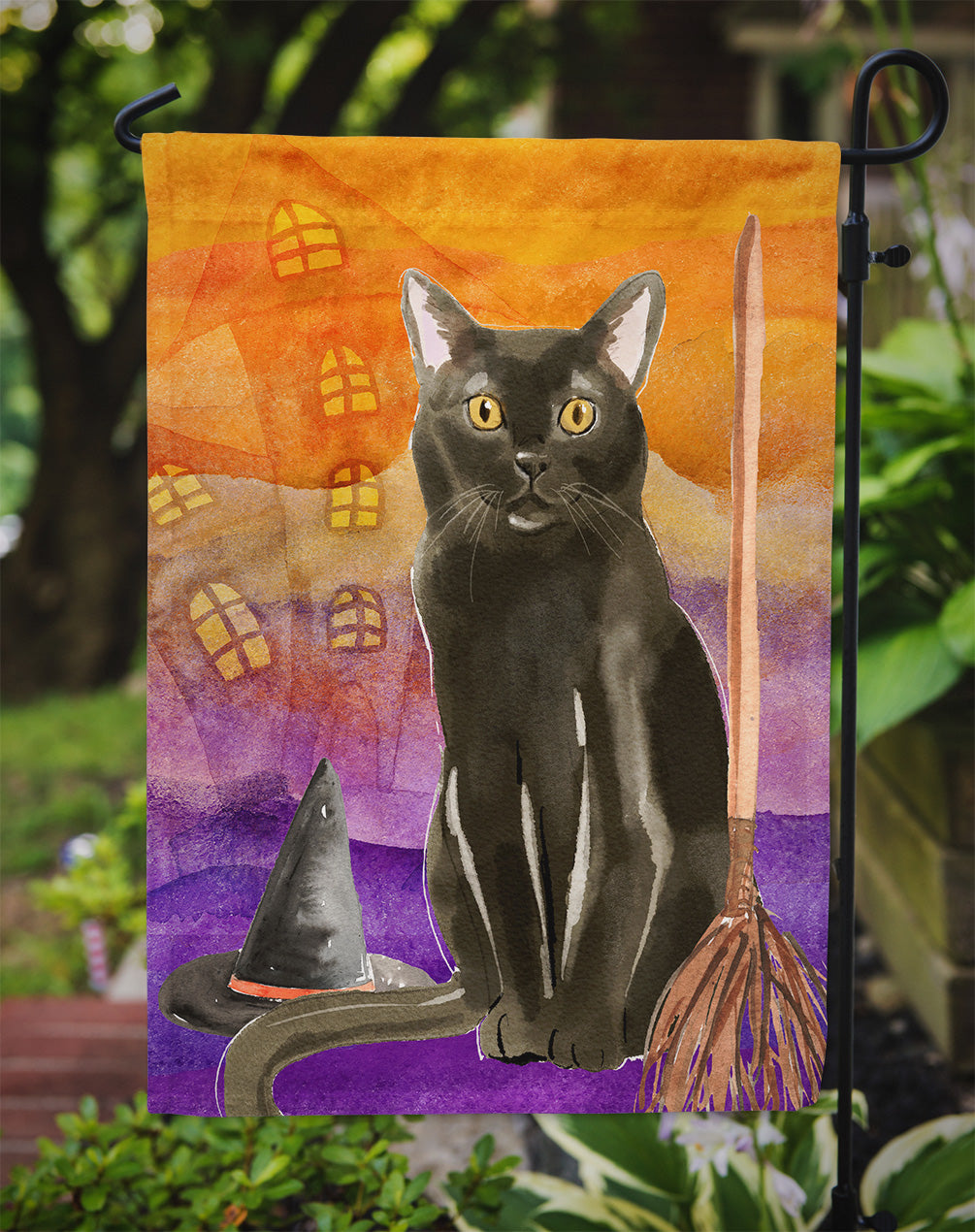 Bombay Halloween Garden Flag Mailbox Decorative Yard Banner Outside Patio Artwork for Flower Beds, Garden Size, Multicolor