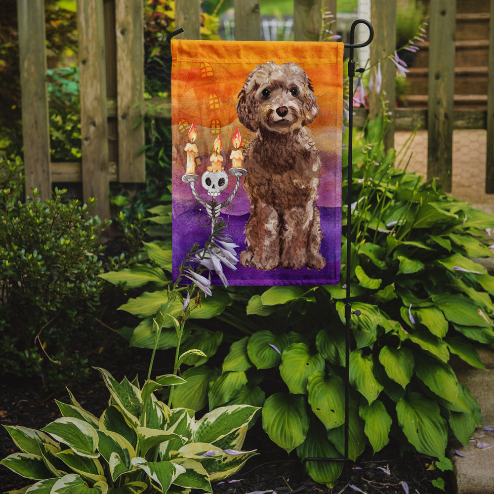 Halloween Brown Cockapoo Garden Flag Mailbox Decorative Yard Banner Outside Patio Artwork for Flower Beds, Garden Size, Multicolor