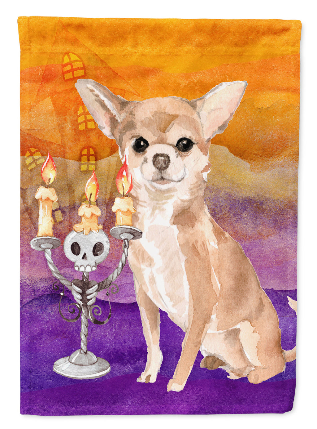 Halloween Chihuahua Garden Flag Mailbox Decorative Yard Banner Outside Patio Artwork for Flower Beds, Garden Size, Multicolor