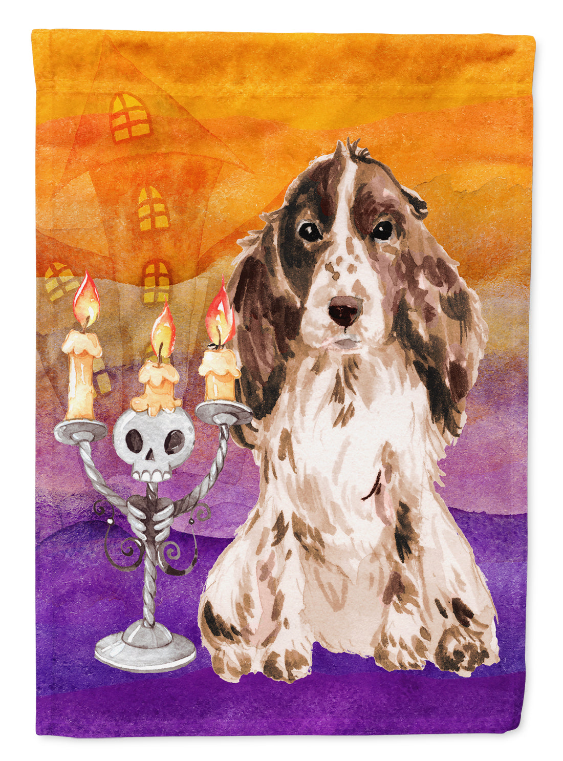 Halloween Chocolate Parti Cocker Spaniel Garden Flag Mailbox Decorative Yard Banner Outside Patio Artwork for Flower Beds, Garden Size, Multicolor