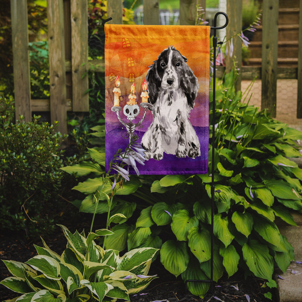 Halloween Black Parti Cocker Spaniel Garden Flag Mailbox Decorative Yard Banner Outside Patio Artwork for Flower Beds, Garden Size, Multicolor