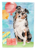 Happy Birthday Australian Shepherd Garden Flag Mailbox Decorative Yard Banner Outside Patio Artwork for Flower Beds, Garden Size, Multicolor