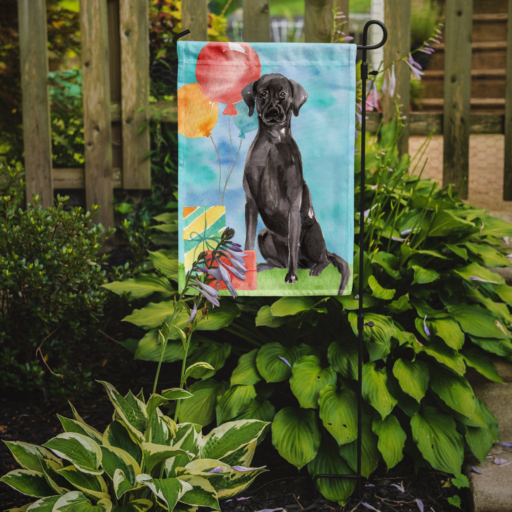 Happy Birthday Black Labrador Retriever Garden Flag Mailbox Decorative Yard Banner Outside Patio Artwork for Flower Beds, Garden Size, Multicolor