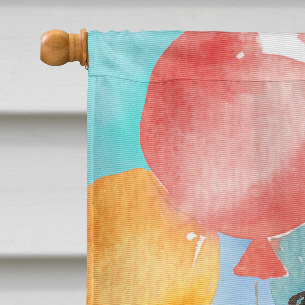 Happy Birthday Tricolor Cavalier Spaniel House Flag 28x40 Porch Sleeve Pole Decorative Outside Yard Banner Artwork Wall Hanging, Polyester