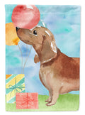 Happy Birthday Red Dachshund Garden Flag Mailbox Decorative Yard Banner Outside Patio Artwork for Flower Beds, Garden Size, Multicolor