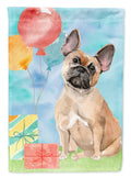 Happy Birthday Fawn French Bulldog Garden Flag Mailbox Decorative Yard Banner Outside Patio Artwork for Flower Beds, Garden Size, Multicolor