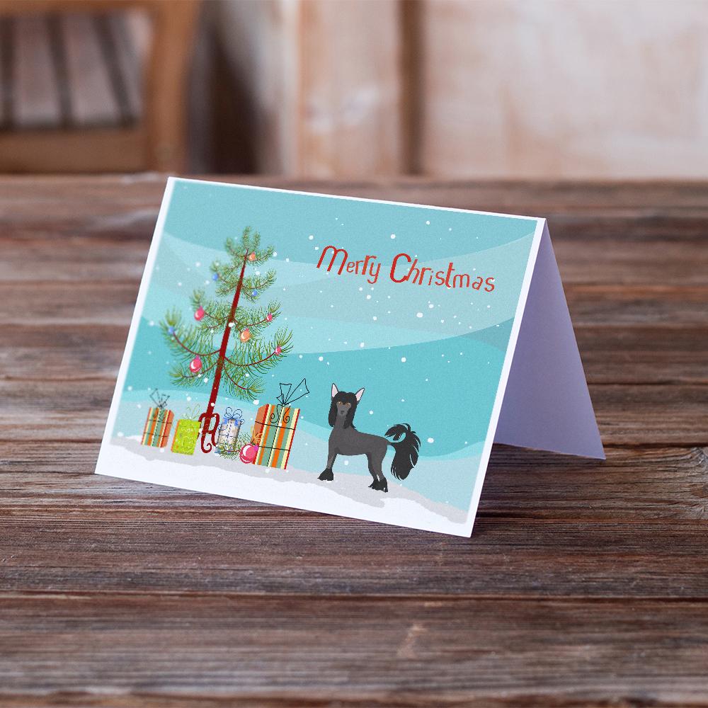 Chinese Crested Christmas Tree Greeting Cards Pack of 8 Blank Cards with Envelopes Whimsical A7 Size 5x7