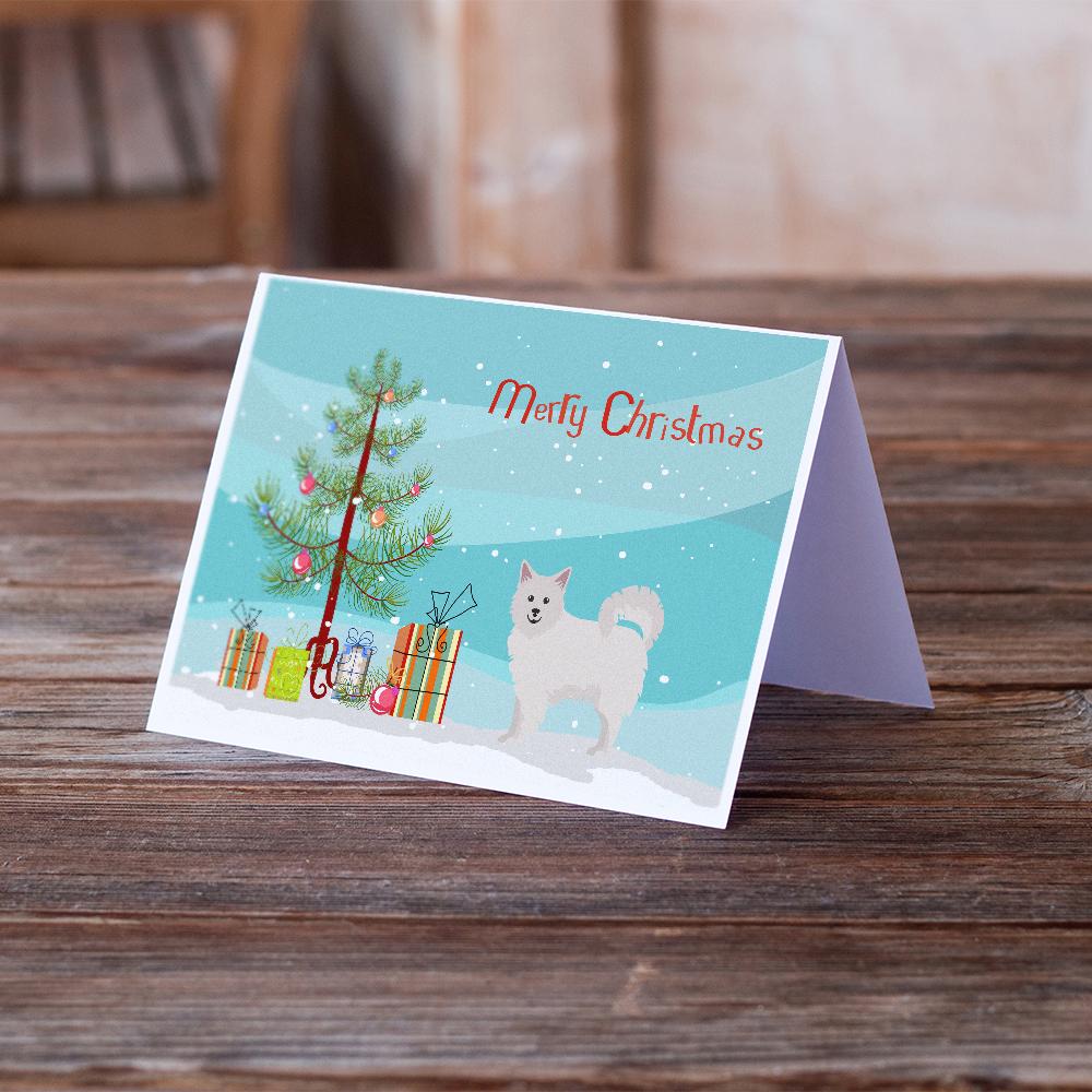 Italian Spitz Christmas Tree Greeting Cards Pack of 8 Blank Cards with Envelopes Whimsical A7 Size 5x7