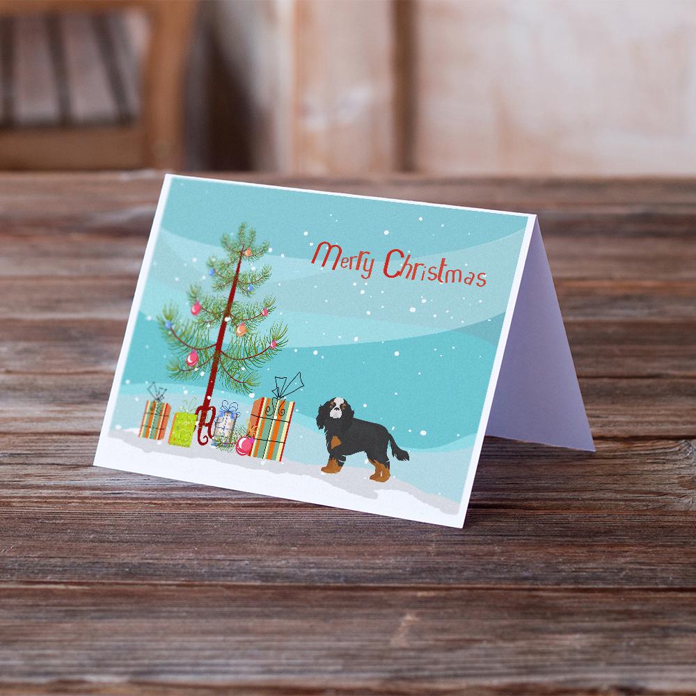Cavalier King Charles Spaniel Christmas Tree Greeting Cards Pack of 8 Blank Cards with Envelopes Whimsical A7 Size 5x7