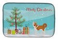 Nordic Spitz Christmas Tree Dish Drying Mat Absorbent Dish Drying Mat Pad for Kitchen Counter Dish Drainer Mat for Countertop, 14 x 21", Multicolor