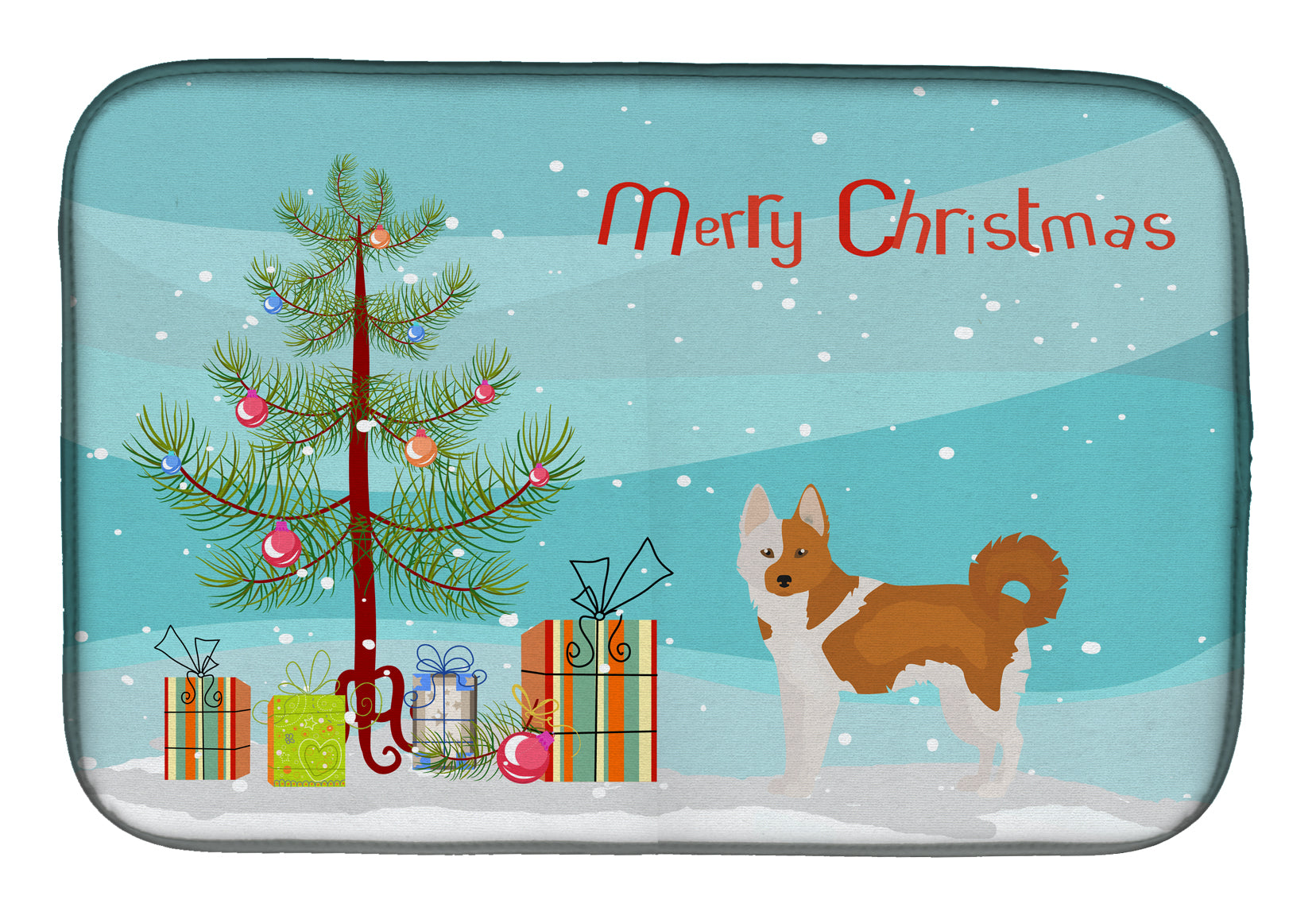 Nordic Spitz Christmas Tree Dish Drying Mat Absorbent Dish Drying Mat Pad for Kitchen Counter Dish Drainer Mat for Countertop, 14 x 21", Multicolor