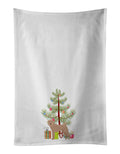 Shar Pei Christmas Tree Kitchen Towel Set of 2 White Dish Towels Decorative Bathroom Hand towel for Hand, Face, Hair, Yoga, Tea, Dishcloth, 19 X 28", White
