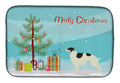 Borzoi Christmas Tree Dish Drying Mat Absorbent Dish Drying Mat Pad for Kitchen Counter Dish Drainer Mat for Countertop, 14 x 21", Multicolor