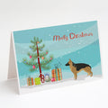German Shepherd Christmas Tree Greeting Cards Pack of 8 Blank Cards with Envelopes Whimsical A7 Size 5x7