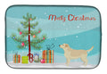 Labrador Retriever Christmas Tree Dish Drying Mat Absorbent Dish Drying Mat Pad for Kitchen Counter Dish Drainer Mat for Countertop, 14 x 21", Multicolor