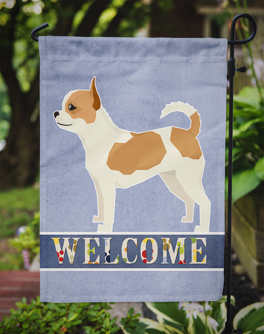 Chihuahua Welcome Garden Flag Mailbox Decorative Yard Banner Outside Patio Artwork for Flower Beds, Garden Size, Multicolor