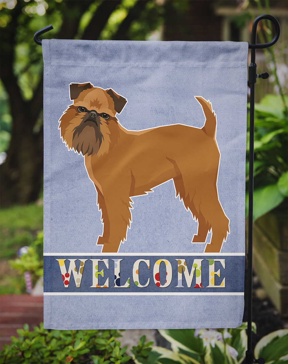 Brussels Griffon Welcome Garden Flag Mailbox Decorative Yard Banner Outside Patio Artwork for Flower Beds, Garden Size, Multicolor