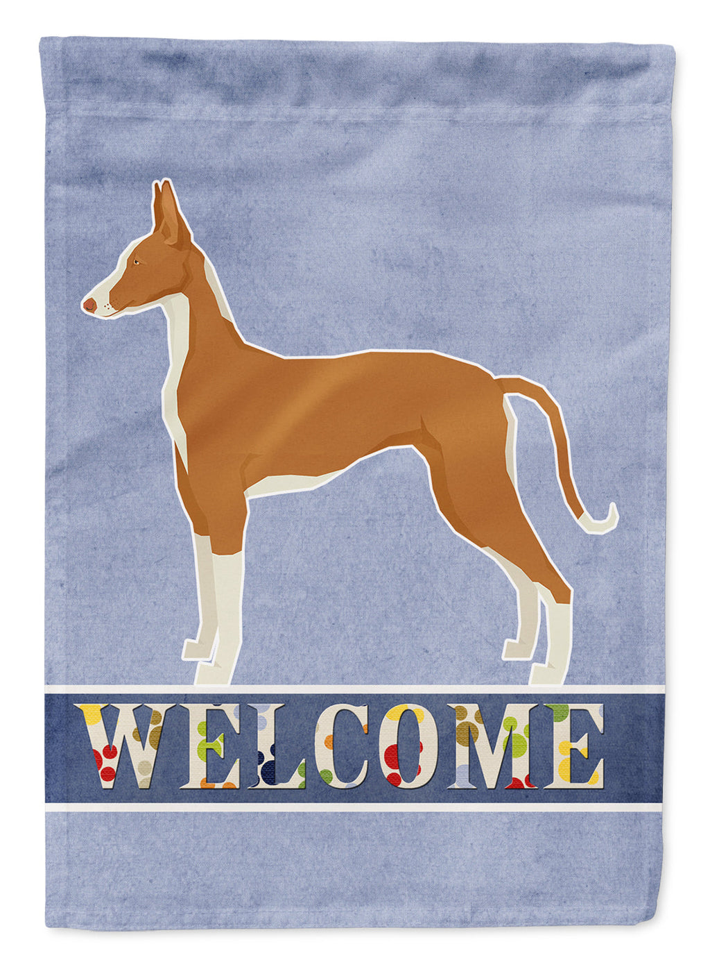 Ibizan Hound Welcome Garden Flag Mailbox Decorative Yard Banner Outside Patio Artwork for Flower Beds, Garden Size, Multicolor