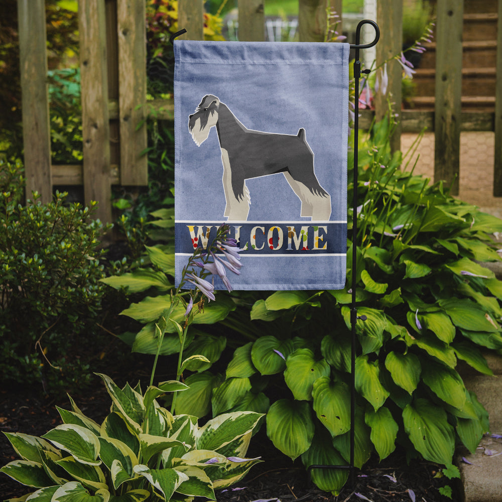 Schnauzer Welcome Garden Flag Mailbox Decorative Yard Banner Outside Patio Artwork for Flower Beds, Garden Size, Multicolor