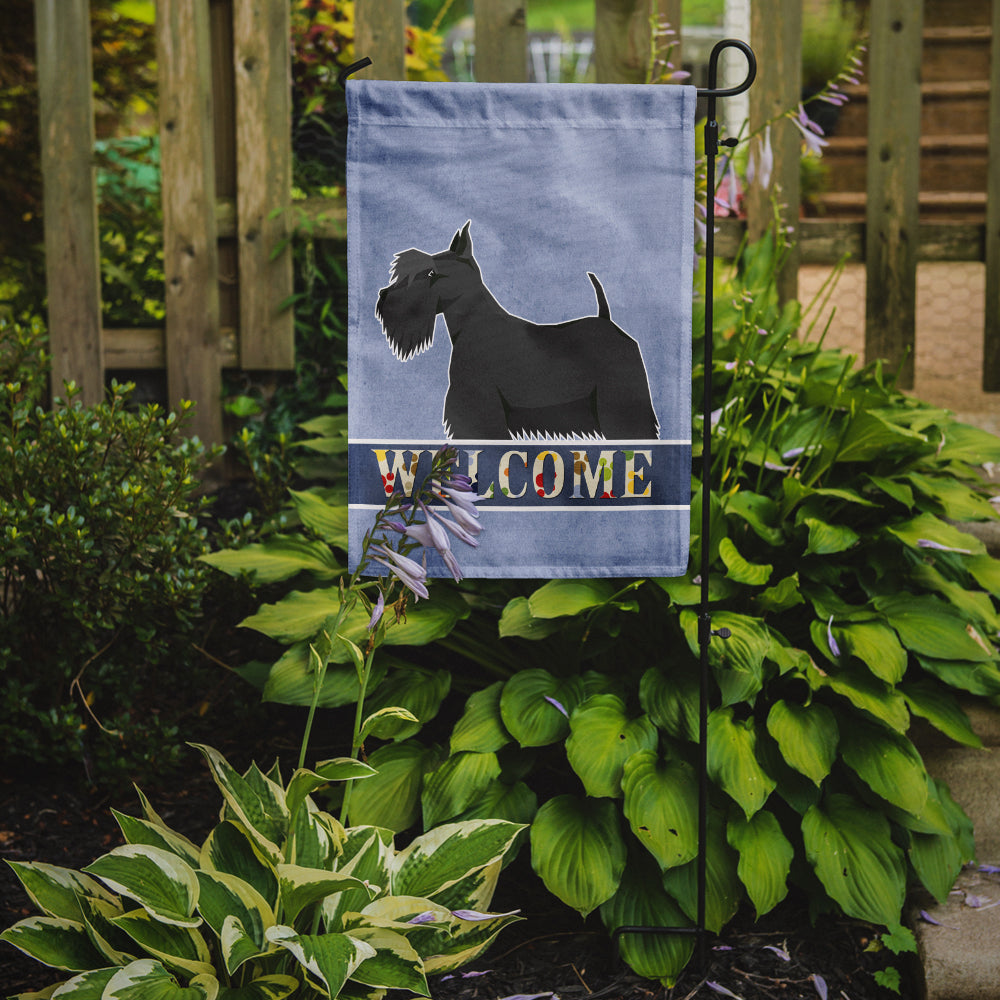 Scottish Terrier Welcome Garden Flag Mailbox Decorative Yard Banner Outside Patio Artwork for Flower Beds, Garden Size, Multicolor