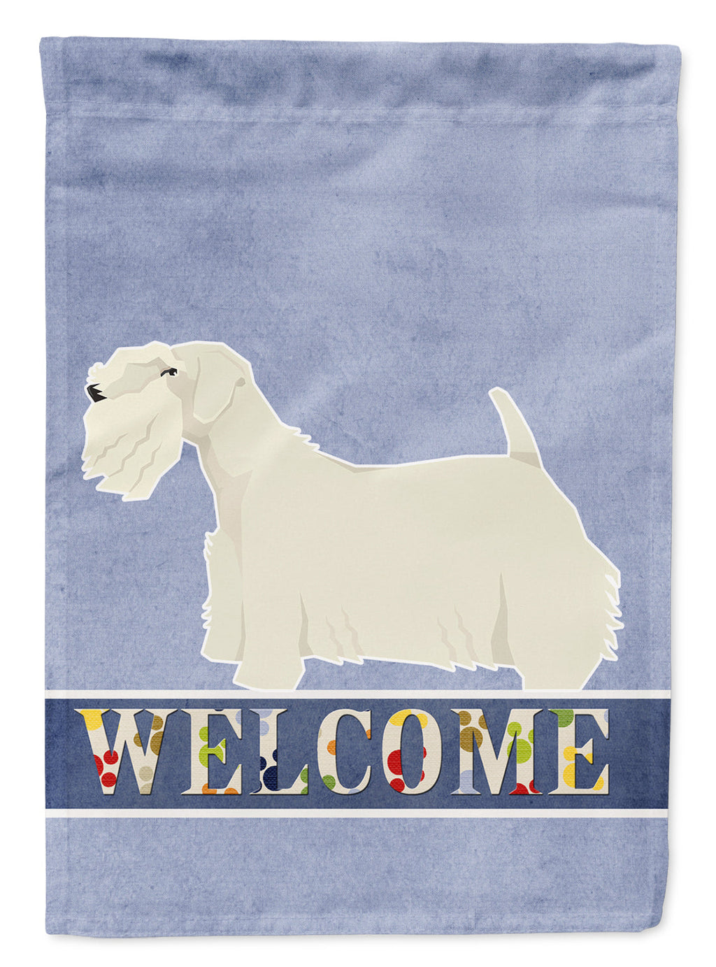 Sealyham Terrier Welcome Garden Flag Mailbox Decorative Yard Banner Outside Patio Artwork for Flower Beds, Garden Size, Multicolor