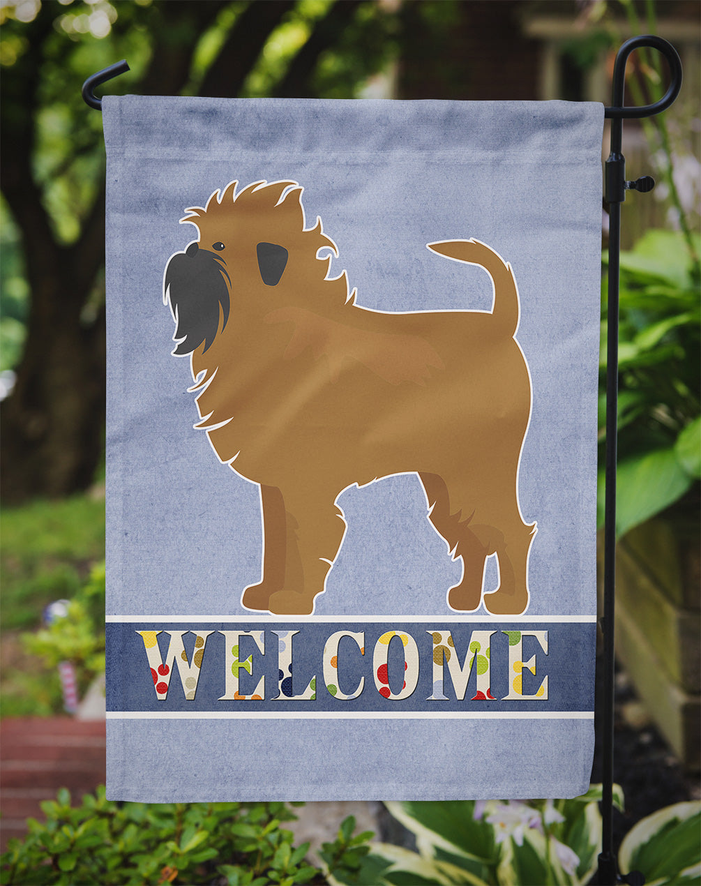 Tan Affenpinscher Welcome Garden Flag Mailbox Decorative Yard Banner Outside Patio Artwork for Flower Beds, Garden Size, Multicolor