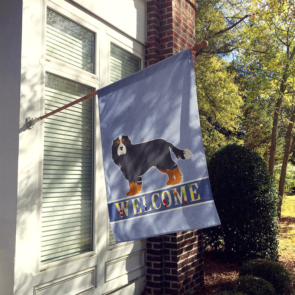 Cavalier King Charles Spaniel Tricolor Welcome House Flag 28x40 Porch Sleeve Pole Decorative Outside Yard Banner Artwork Wall Hanging, Polyester