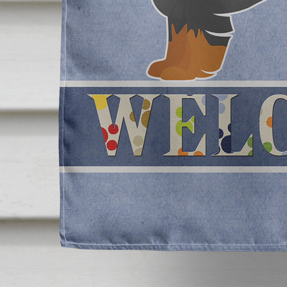 Cavalier King Charles Spaniel Tricolor Welcome House Flag 28x40 Porch Sleeve Pole Decorative Outside Yard Banner Artwork Wall Hanging, Polyester
