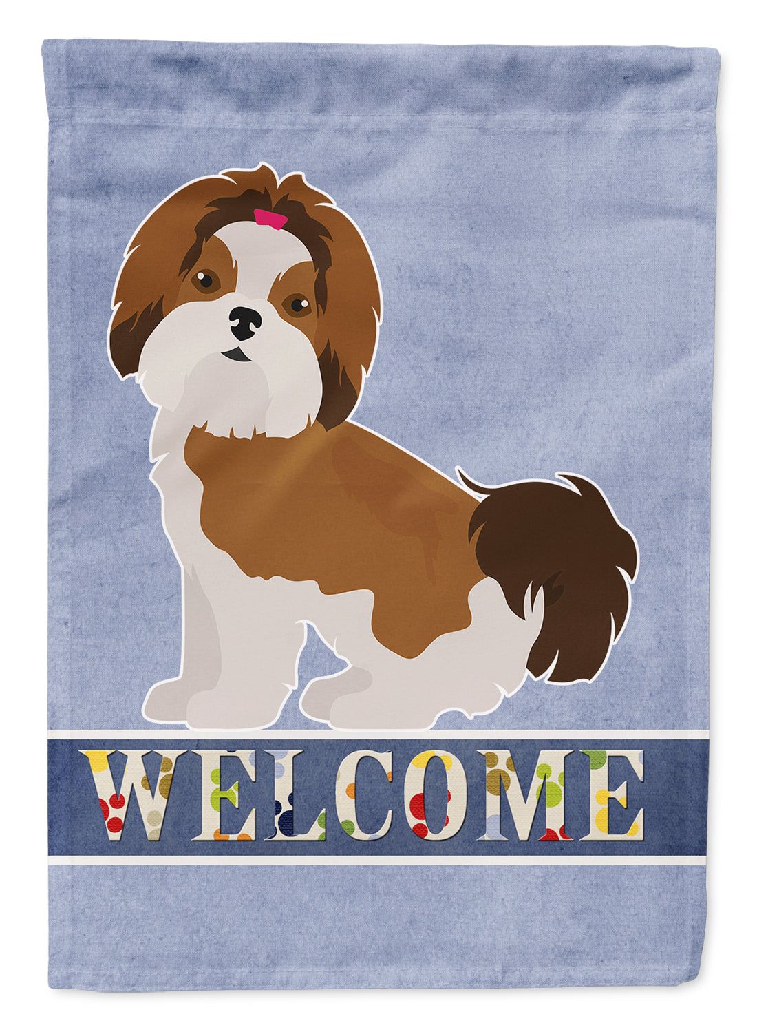 Imperial Shih Tzu Welcome Garden Flag Mailbox Decorative Yard Banner Outside Patio Artwork for Flower Beds, Garden Size, Multicolor