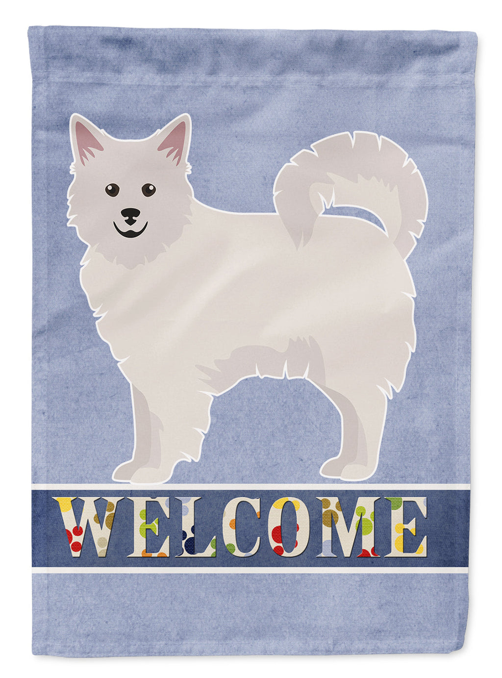 Italian Spitz Welcome Garden Flag Mailbox Decorative Yard Banner Outside Patio Artwork for Flower Beds, Garden Size, Multicolor
