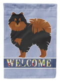 Pomeranian Welcome Garden Flag Mailbox Decorative Yard Banner Outside Patio Artwork for Flower Beds, Garden Size, Multicolor