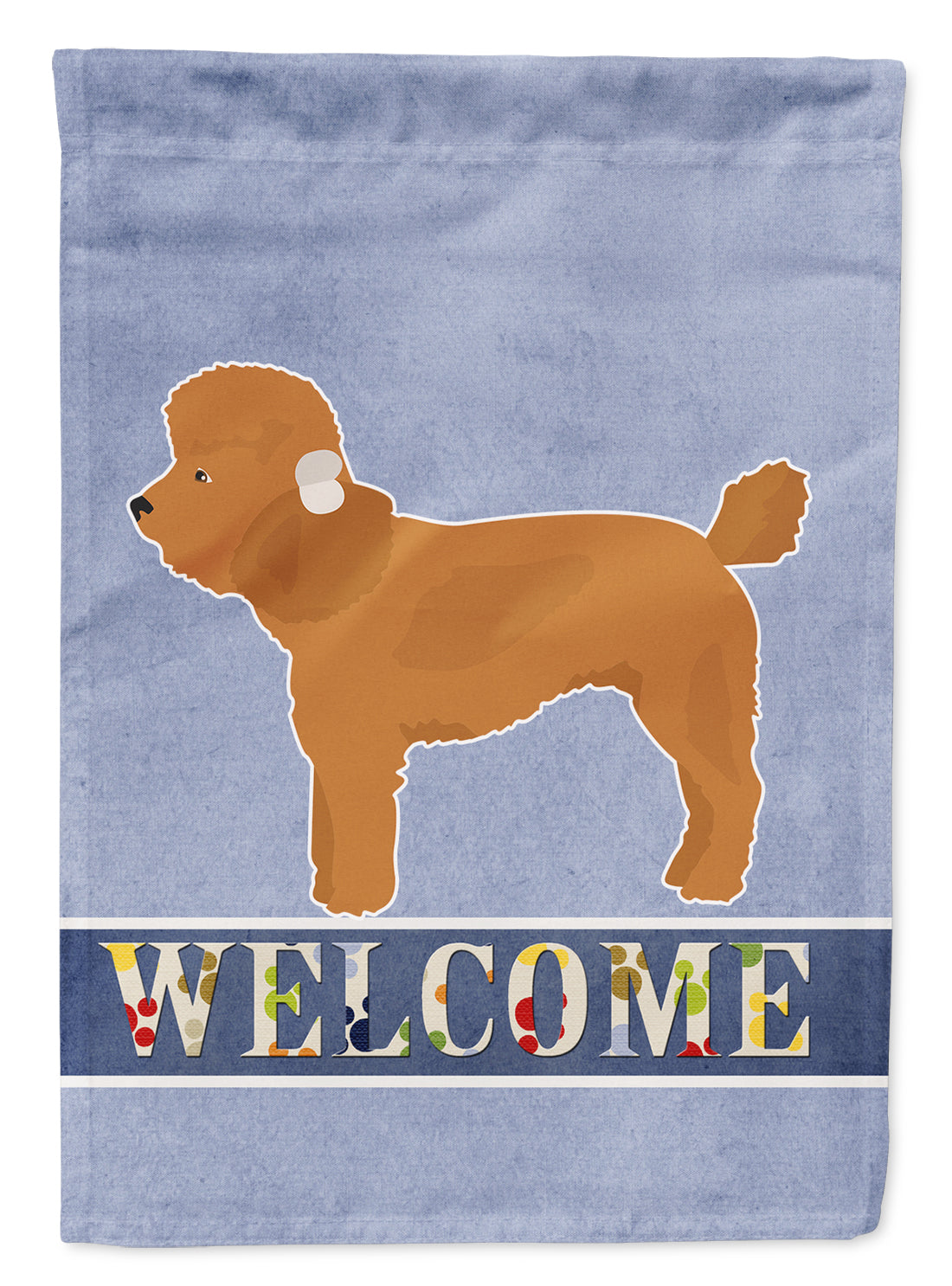 Toy Poodle Welcome Garden Flag Mailbox Decorative Yard Banner Outside Patio Artwork for Flower Beds, Garden Size, Multicolor