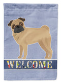 Pug Welcome Garden Flag Mailbox Decorative Yard Banner Outside Patio Artwork for Flower Beds, Garden Size, Multicolor