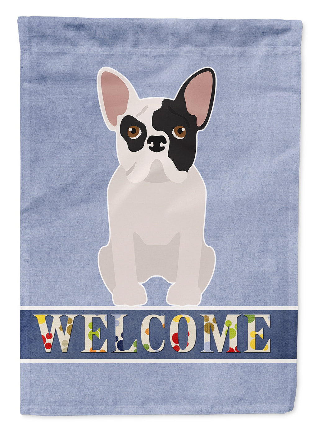 Black and White French Bulldog Welcome Garden Flag Mailbox Decorative Yard Banner Outside Patio Artwork for Flower Beds, Garden Size, Multicolor
