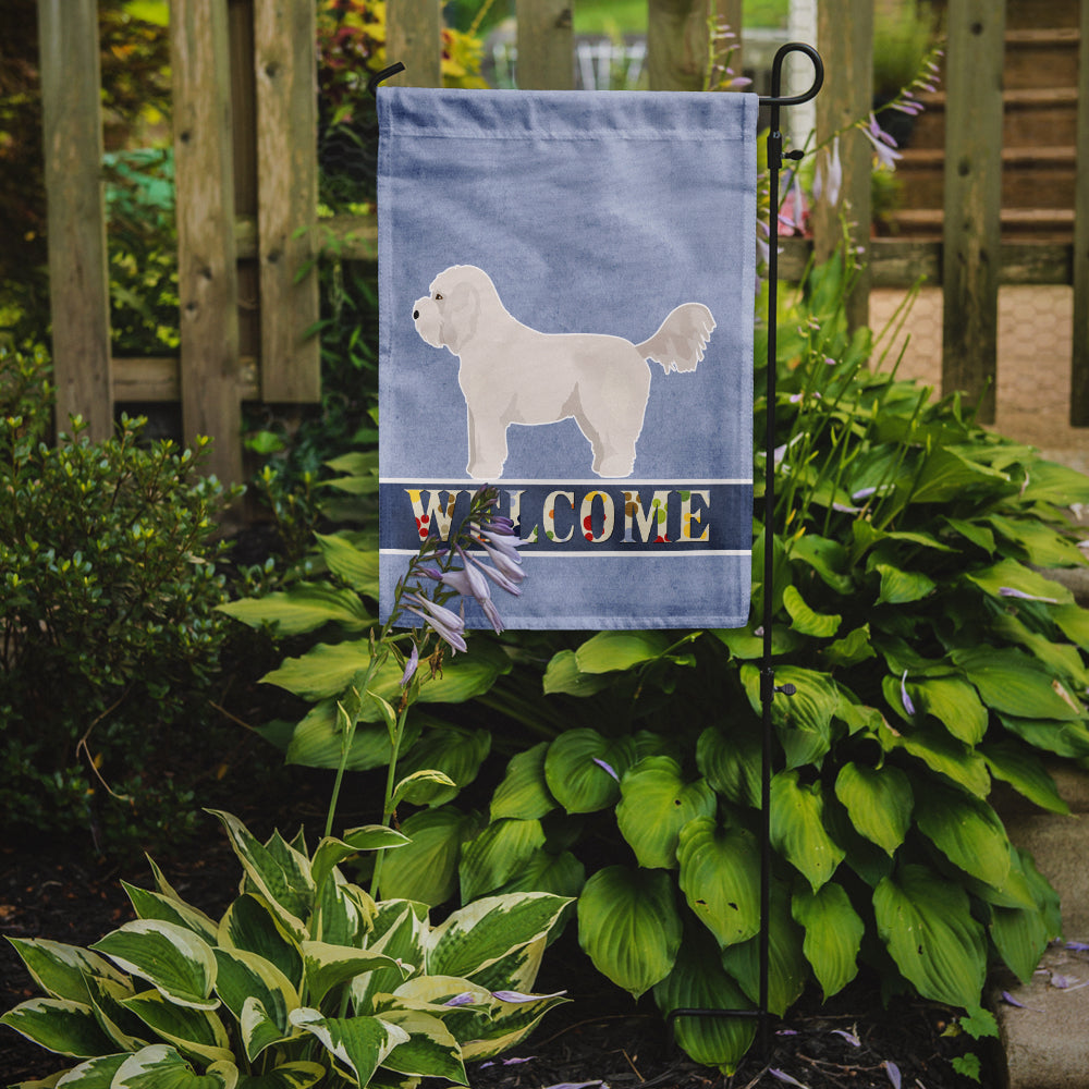 Bichpoo White Welcome Garden Flag Mailbox Decorative Yard Banner Outside Patio Artwork for Flower Beds, Garden Size, Multicolor