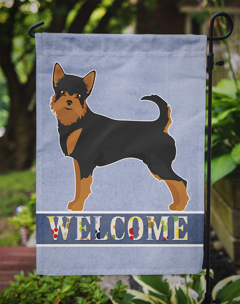 Black and Tan Chorkie Welcome Garden Flag Mailbox Decorative Yard Banner Outside Patio Artwork for Flower Beds, Garden Size, Multicolor