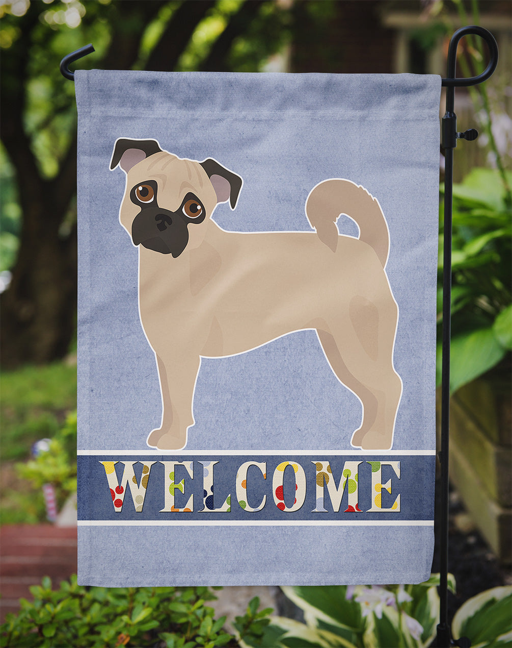 Fawn Chug Welcome Garden Flag Mailbox Decorative Yard Banner Outside Patio Artwork for Flower Beds, Garden Size, Multicolor