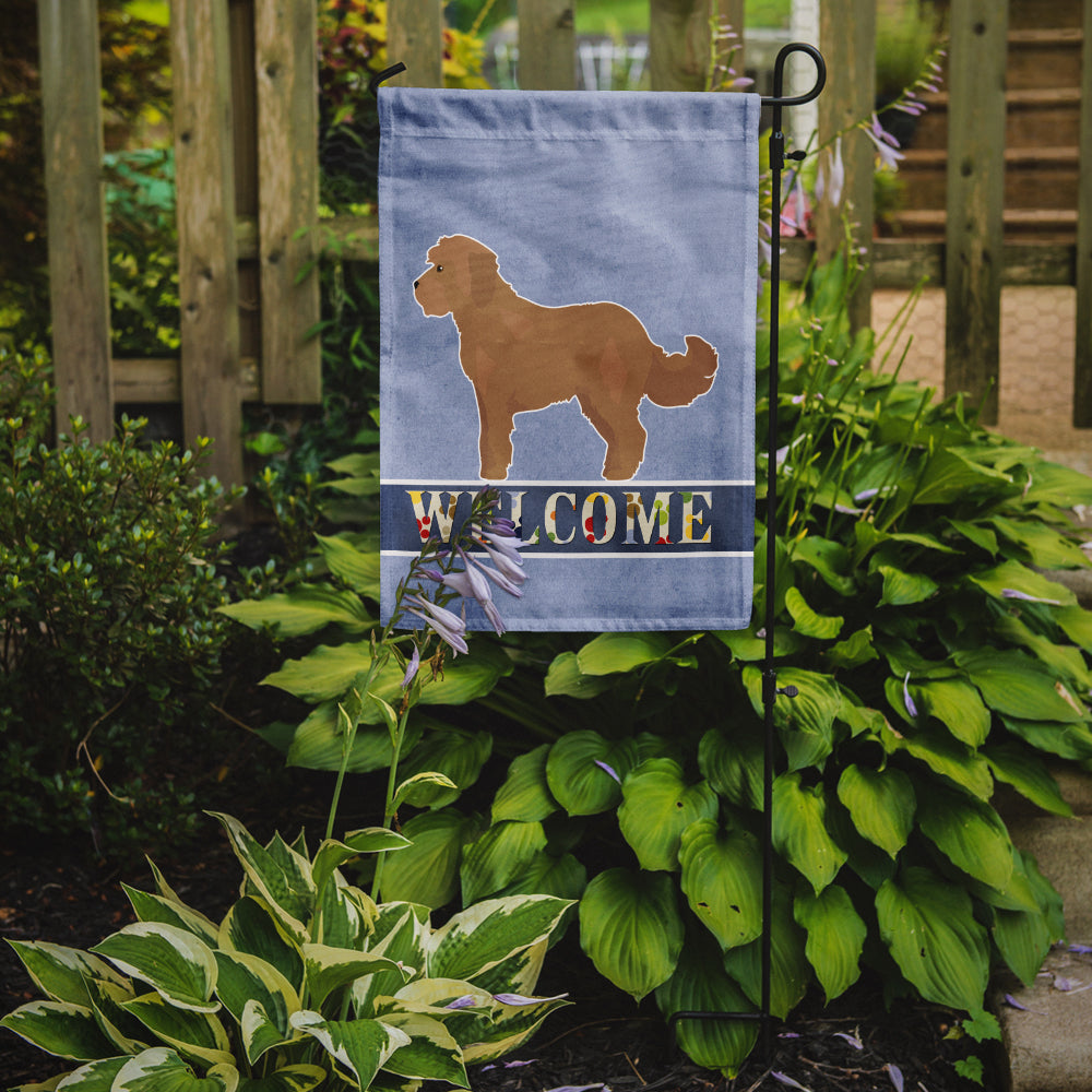 Tan Cockapoo Welcome Garden Flag Mailbox Decorative Yard Banner Outside Patio Artwork for Flower Beds, Garden Size, Multicolor