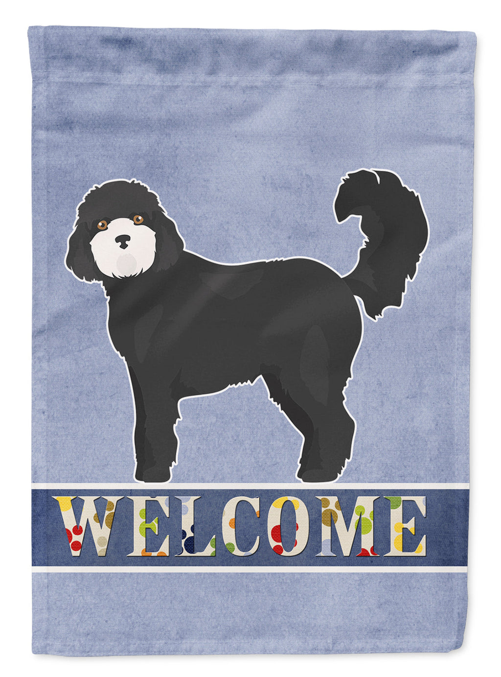 Black Cockapoo Welcome Garden Flag Mailbox Decorative Yard Banner Outside Patio Artwork for Flower Beds, Garden Size, Multicolor